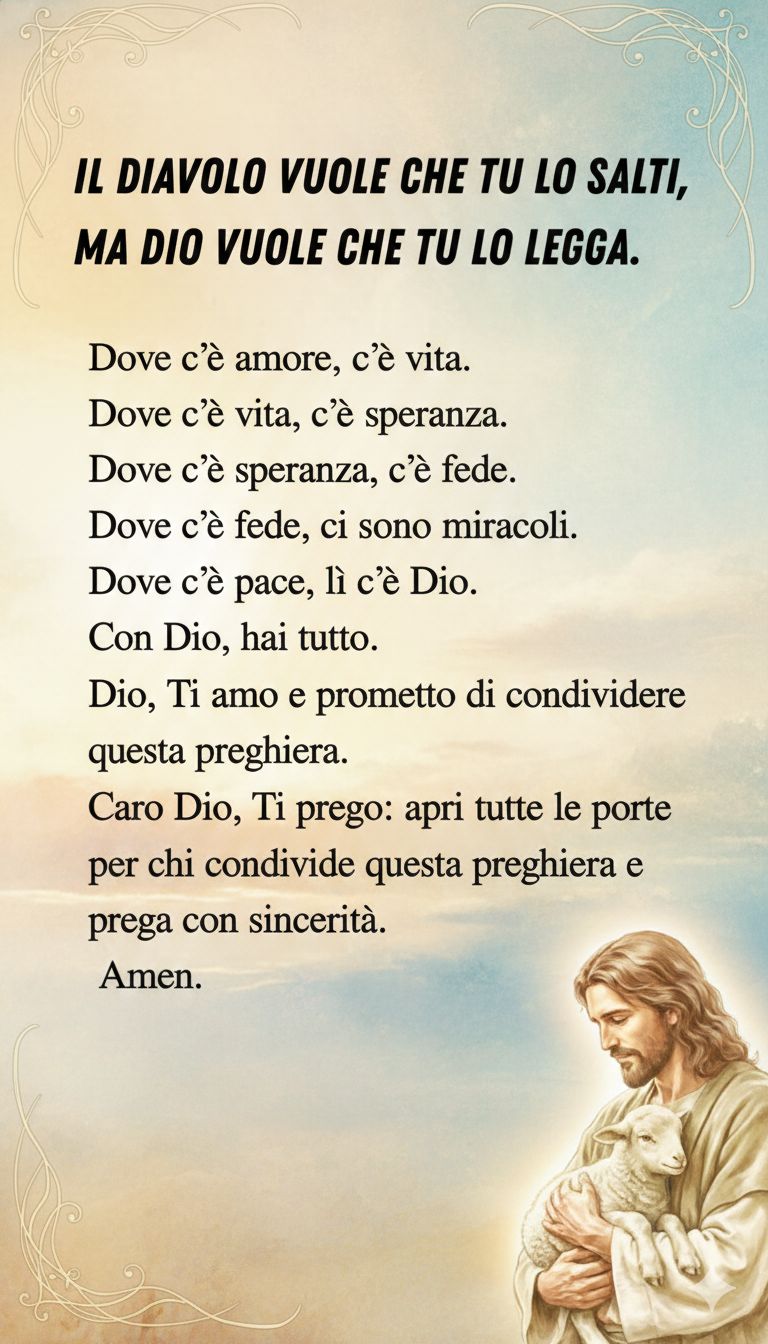 preghiera dio volere