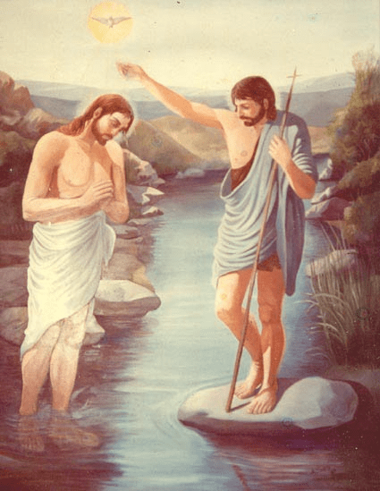 il battesimo di gesu al fiume giordano
